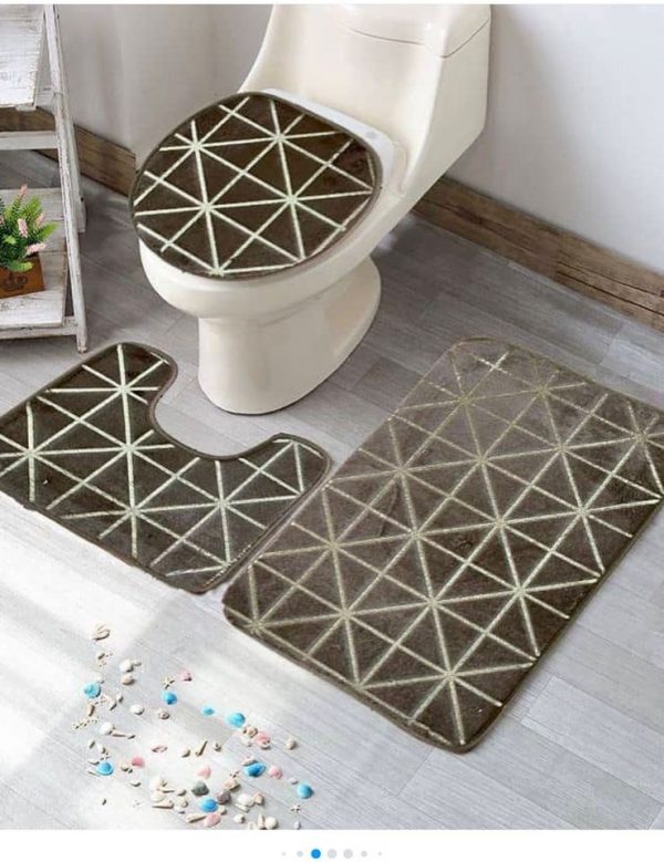 3-Piece Non-Slip Bathroom Mat Set - Image 4